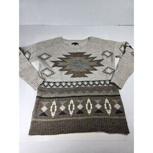 American Eagle Outfitters Sweater S/P‎ Earthy Aztec Boho Retro Hippy Pullover